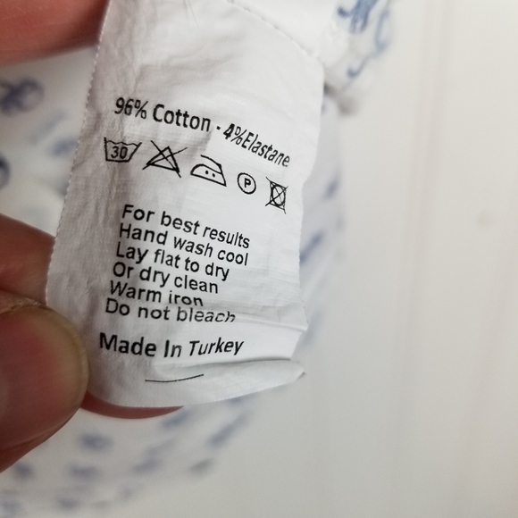 Peter Millar Mens Button Up Short Sleeve Collared Shirt Size XL Blue Crab Print - Picture 7 of 10